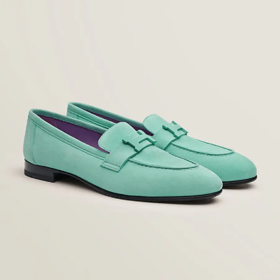 Giày Hermes Paris Loafer ‘Vert Embrun’ H221065Z08385 - Ảnh 3