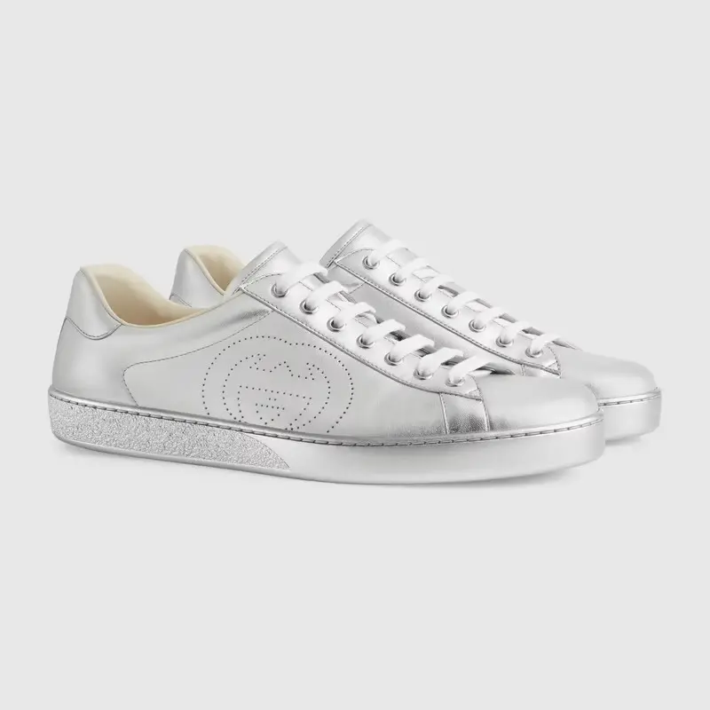 Giày Gucci Men's Metallic Ace sneaker 660266-B8B20-8106 - Ảnh 3