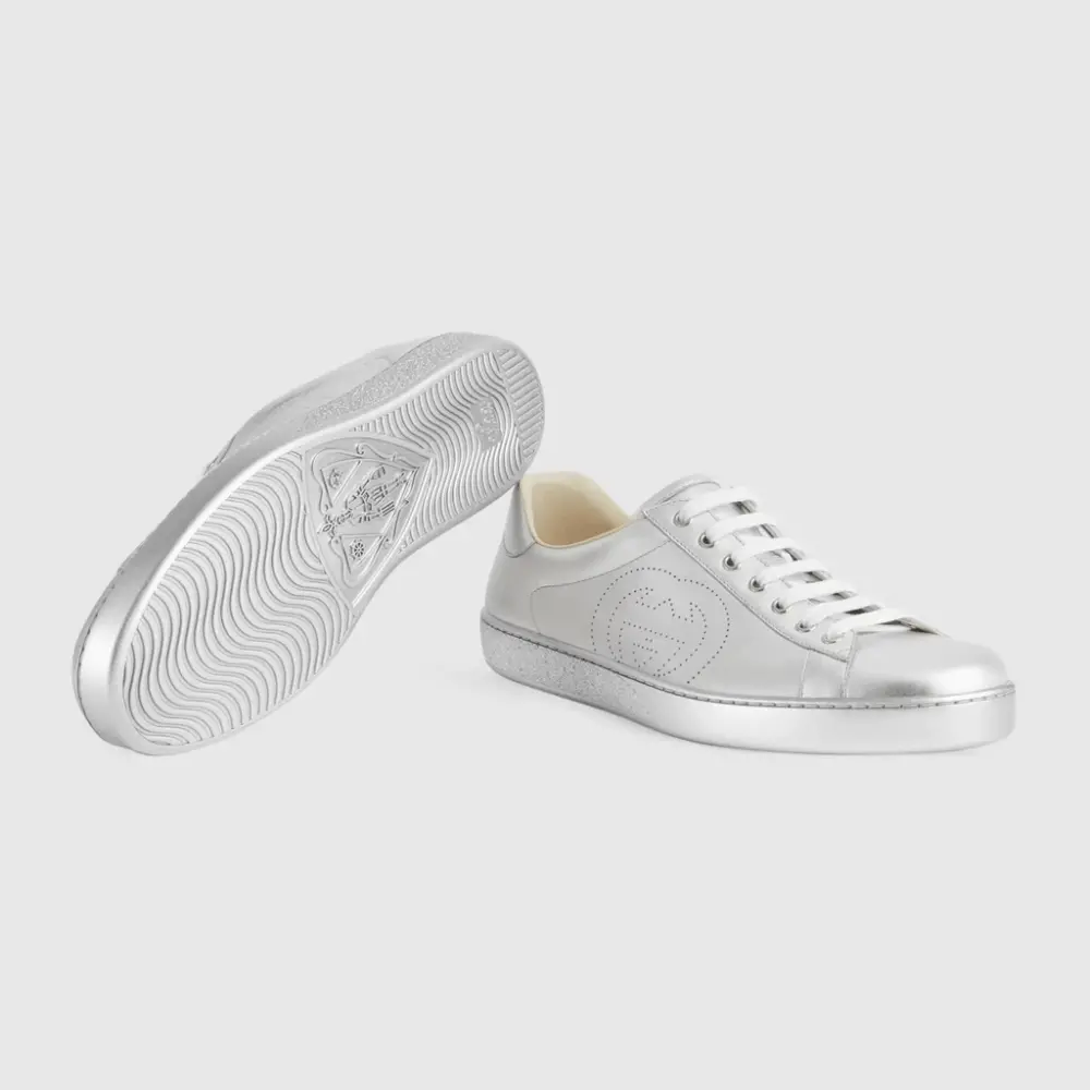 Giày Gucci Men's Metallic Ace sneaker 660266-B8B20-8106 - Ảnh 5