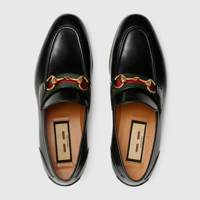Giày Gucci Loafer With Horsebit And Web 660819-0G0P0-1060 - Ảnh 4