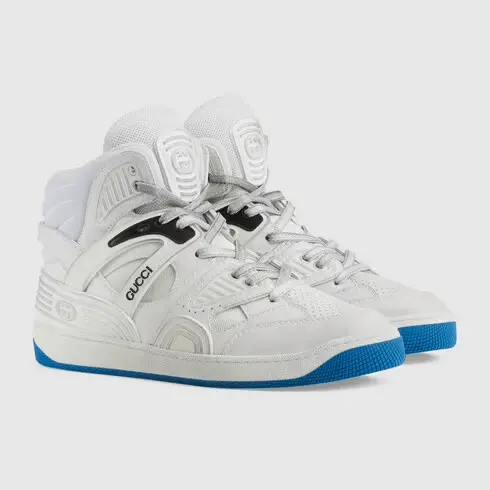 Giày Gucci Women's Basket Sneaker White Demetra 661310-2SHA0-9014 - Ảnh 4