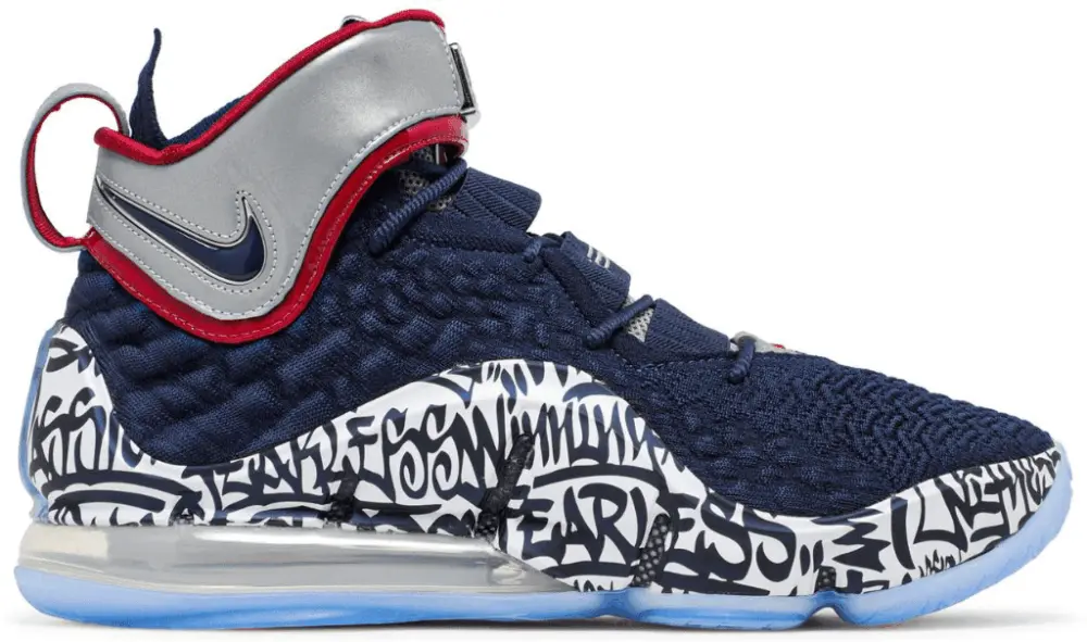 Giày Nike LeBron 17 'Cold Blue Graffiti' CT6047-400