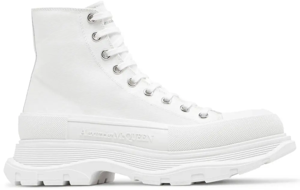 Giày Alexander McQueen Tread Slick Boots 'White' 604254-W4L32-9000