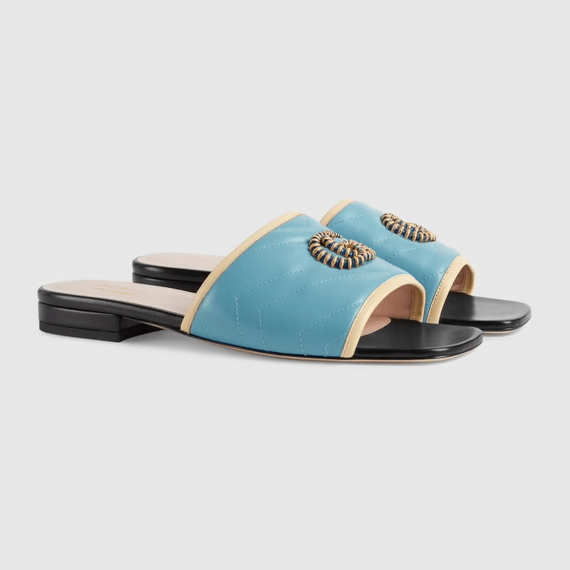 Giày Gucci Online Exclusive Sandal with Double G 663879-C9D10-9360 - Ảnh 2