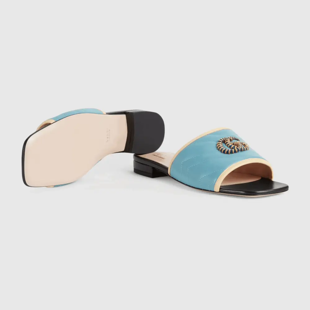 Giày Gucci Online Exclusive Sandal with Double G 663879-C9D10-9360 - Ảnh 4