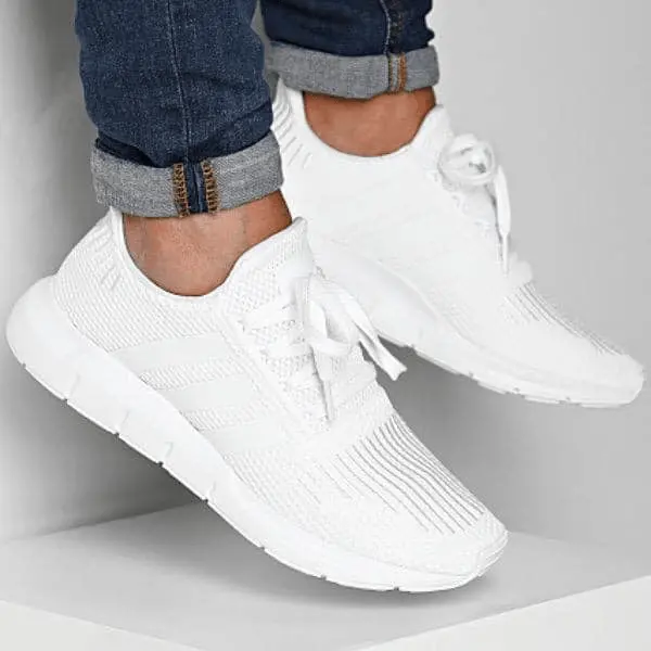 Giày Adidas Swift Run 'Triple White' B37725 - Ảnh 6