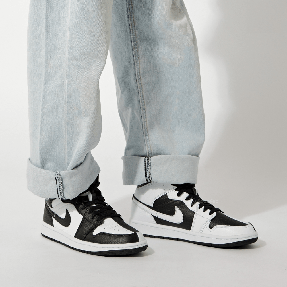 Giày Nike Air Jordan 1 Mid Split 'Black White' DR0501-101 - Ảnh 2