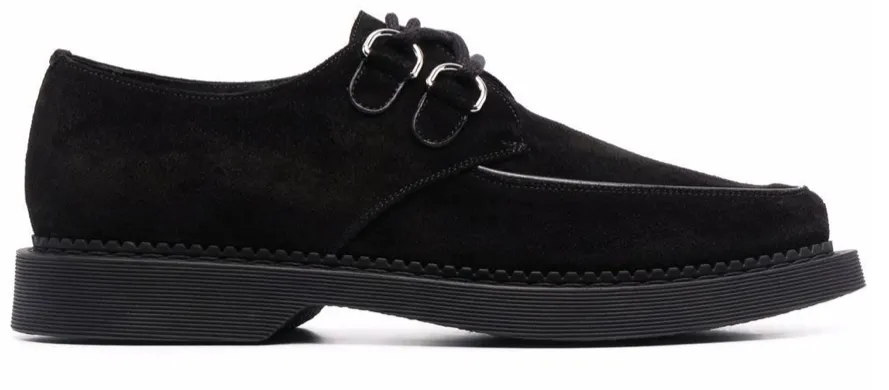 Giày Saint Laurent Teddy Derbies In Suede 'Black' 6676062W5001000