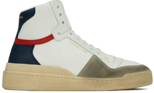 Giày Saint Laurent SL24 Mid Top Sneaker Brown White 66943012N609098