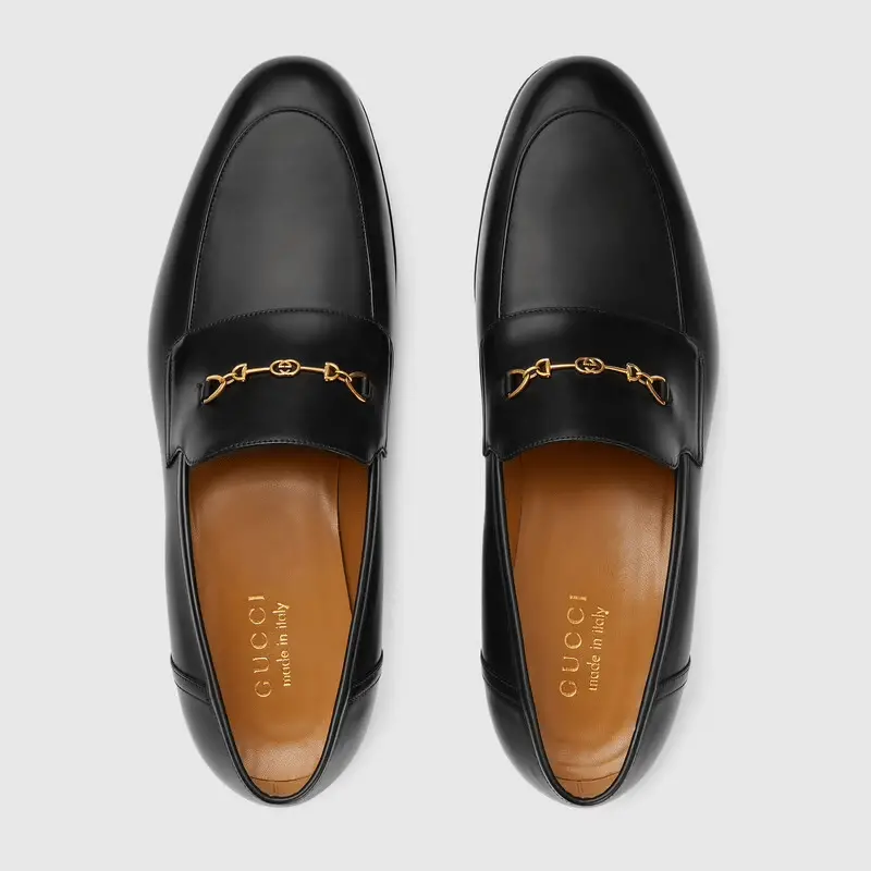 Giày Gucci Men's Loafer with Horsebit 669816-1W600-1000 - Ảnh 5