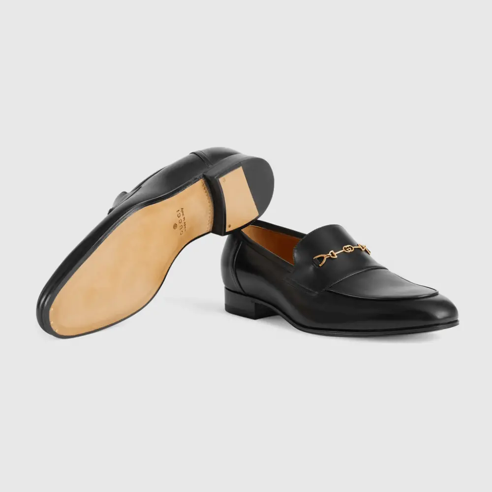 Giày Gucci Men's Loafer with Horsebit 669816-1W600-1000 - Ảnh 4