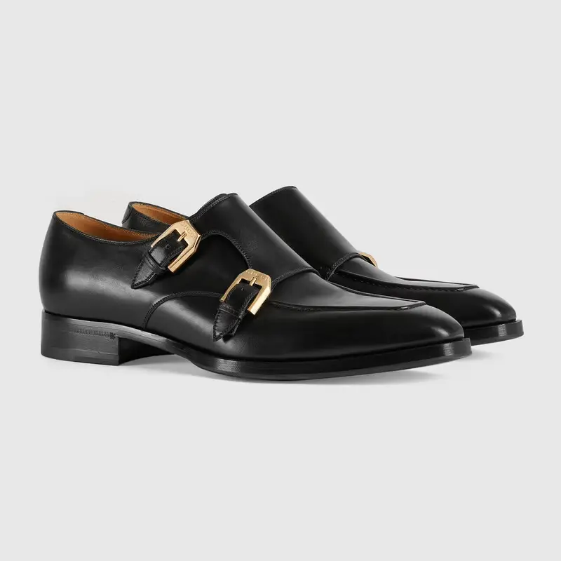 Alternative view of Giày Gucci Men's Monk Strap Loafer ‎669817-06F00-1000