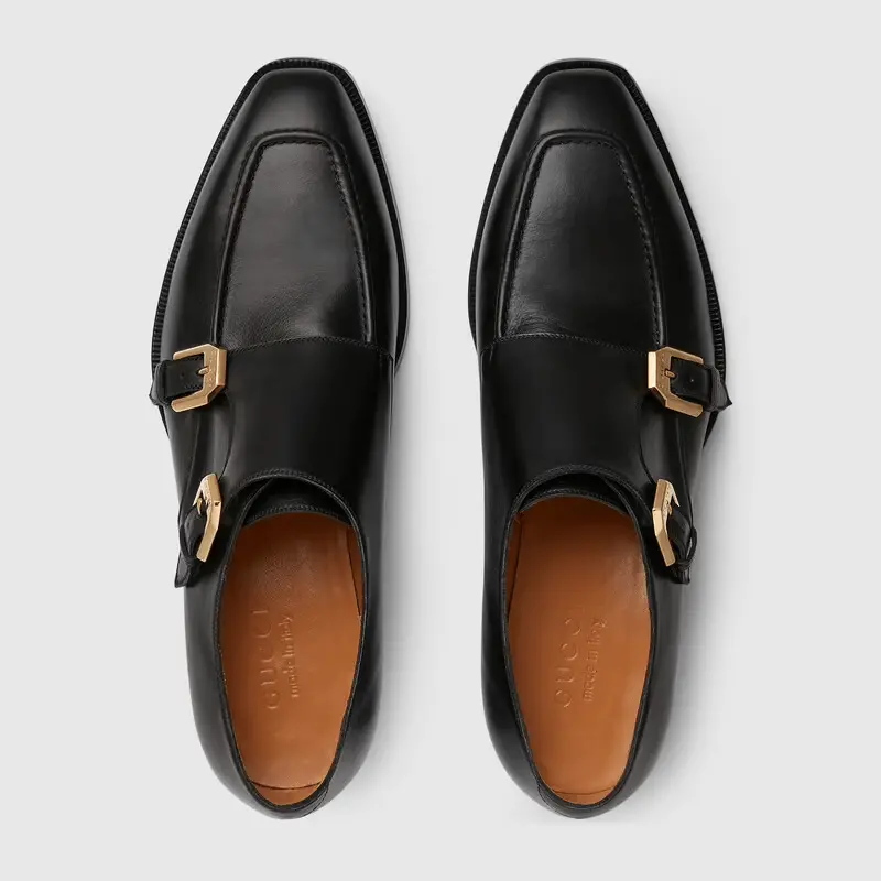 Giày Gucci Men's Monk Strap Loafer 669817-06F00-1000 - Ảnh 4
