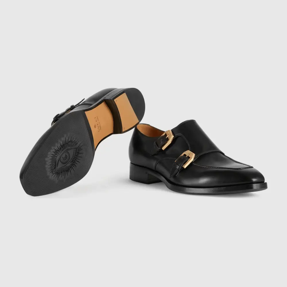 Giày Gucci Men's Monk Strap Loafer 669817-06F00-1000 - Ảnh 3