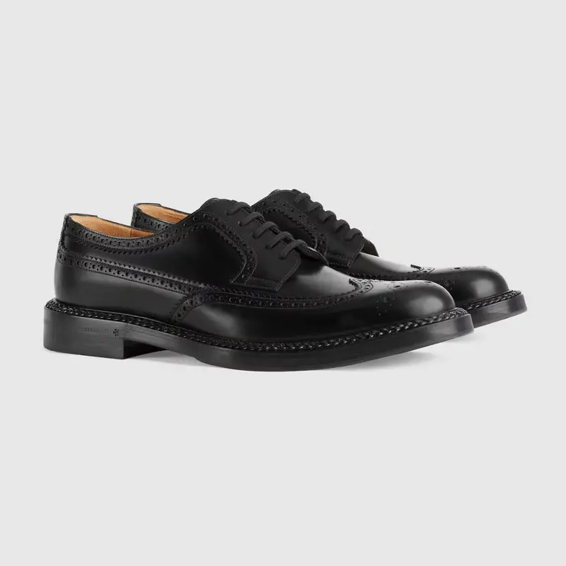 Alternative view of Giày Gucci Men's Lace-up Shoe with Brogue Details ‎669830-0GQ00-1000