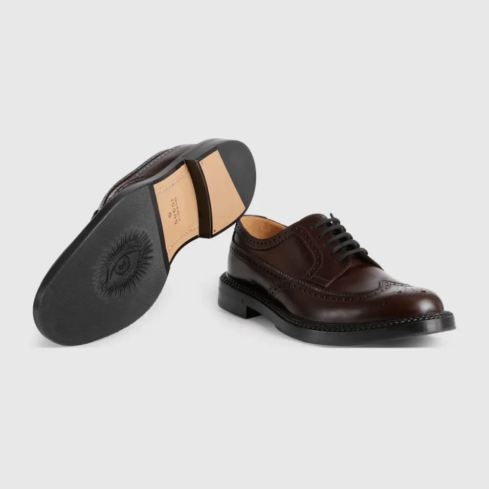 Alternative view of Giày Gucci Men's Lace-up Shoe with Brogue Details 669830-0GQ00-6004
