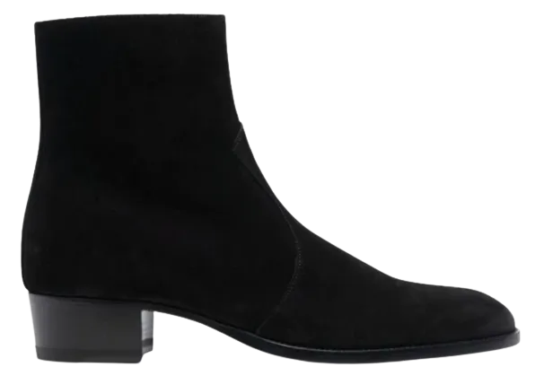 Giày Saint Laurent Wyatt Zipped Boots In Suede 6703391NZ001000