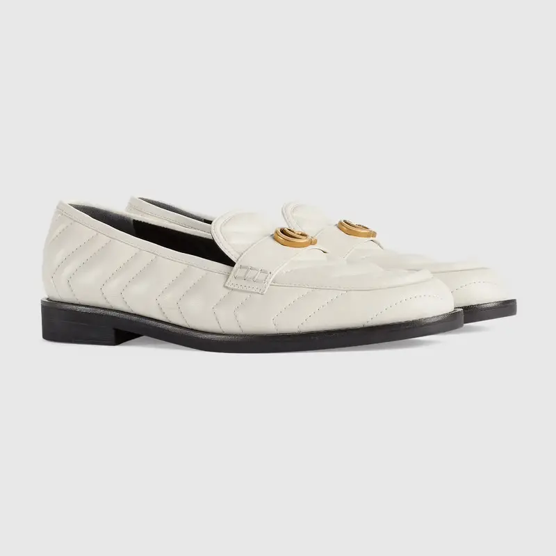 Alternative view of Giày Gucci Women's Loafer With Double G White Leather 670399-BKO60-9022