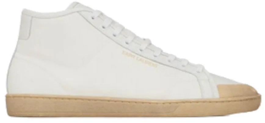 Giày Saint Laurent Court Classic SL39 Mid-Top Canvas and Leather 67152312NA09026