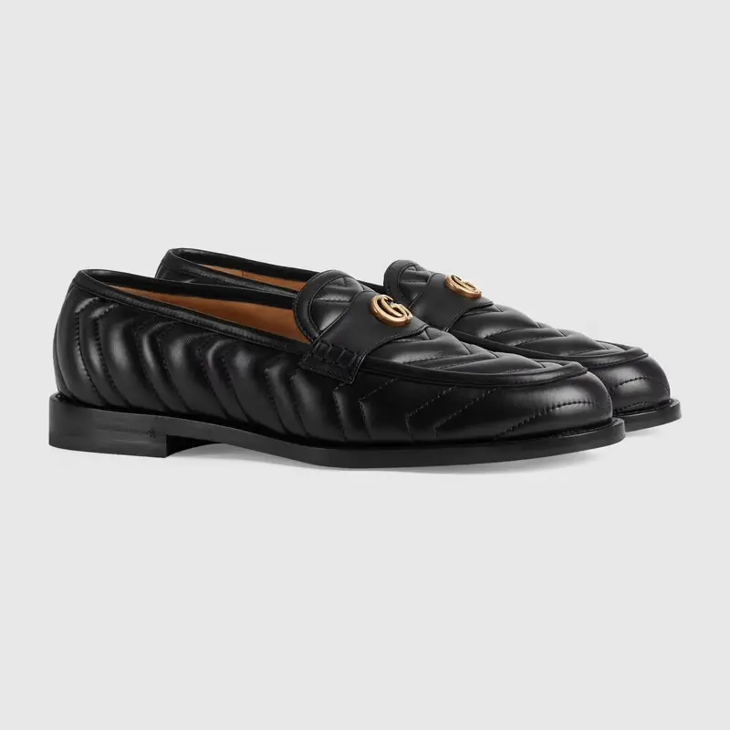 Alternative view of Giày Gucci Men's Matelassé Loafer with Double G 673814-BKO60-1000
