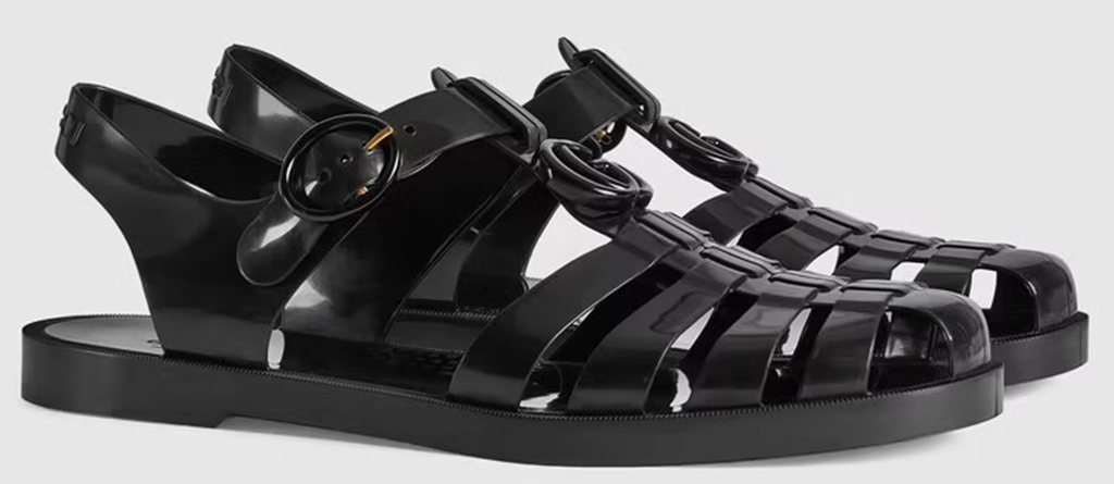 Dép Gucci Sandal With Double G 'Black' 674132-JFM00-1000 - Ảnh 3