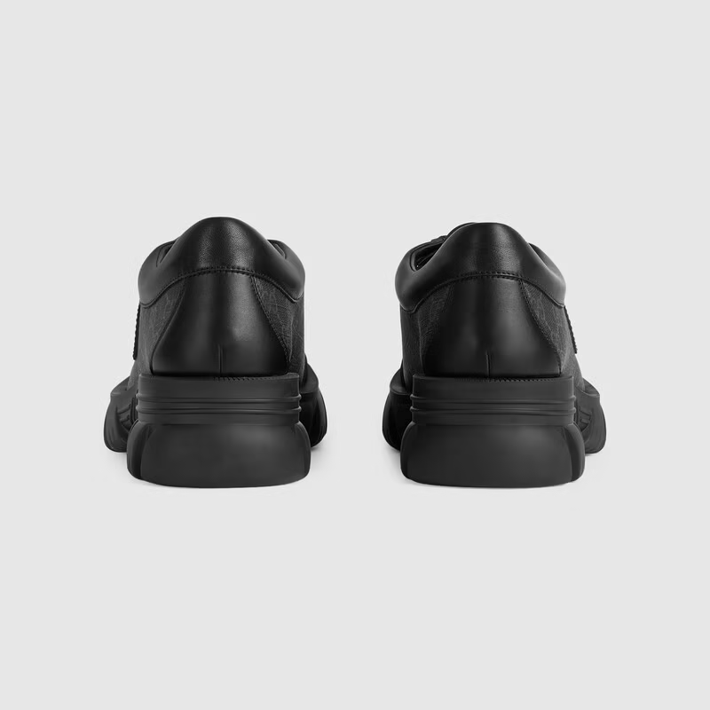 Giày Gucci Men's Lace-up with Interlocking G 674367-96GD0-1000 - Ảnh 4