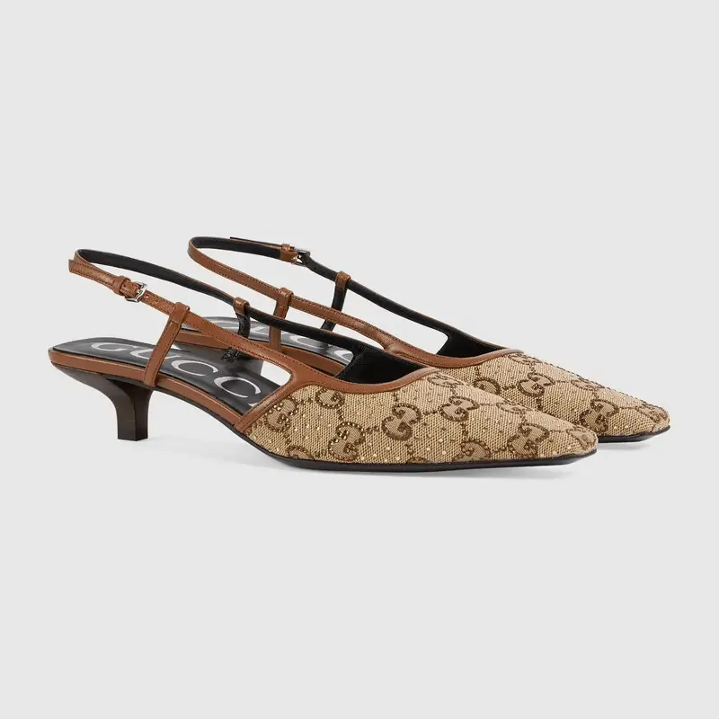 Alternative view of Giày Gucci Gucci Women's GG Slingback Pump ‎675441-9SF10-2583