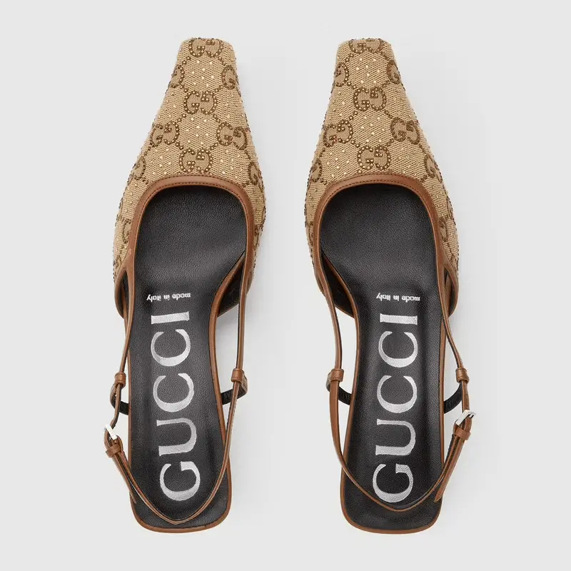 Giày Gucci Gucci Women's GG Slingback Pump 675441-9SF10-2583 - Ảnh 3