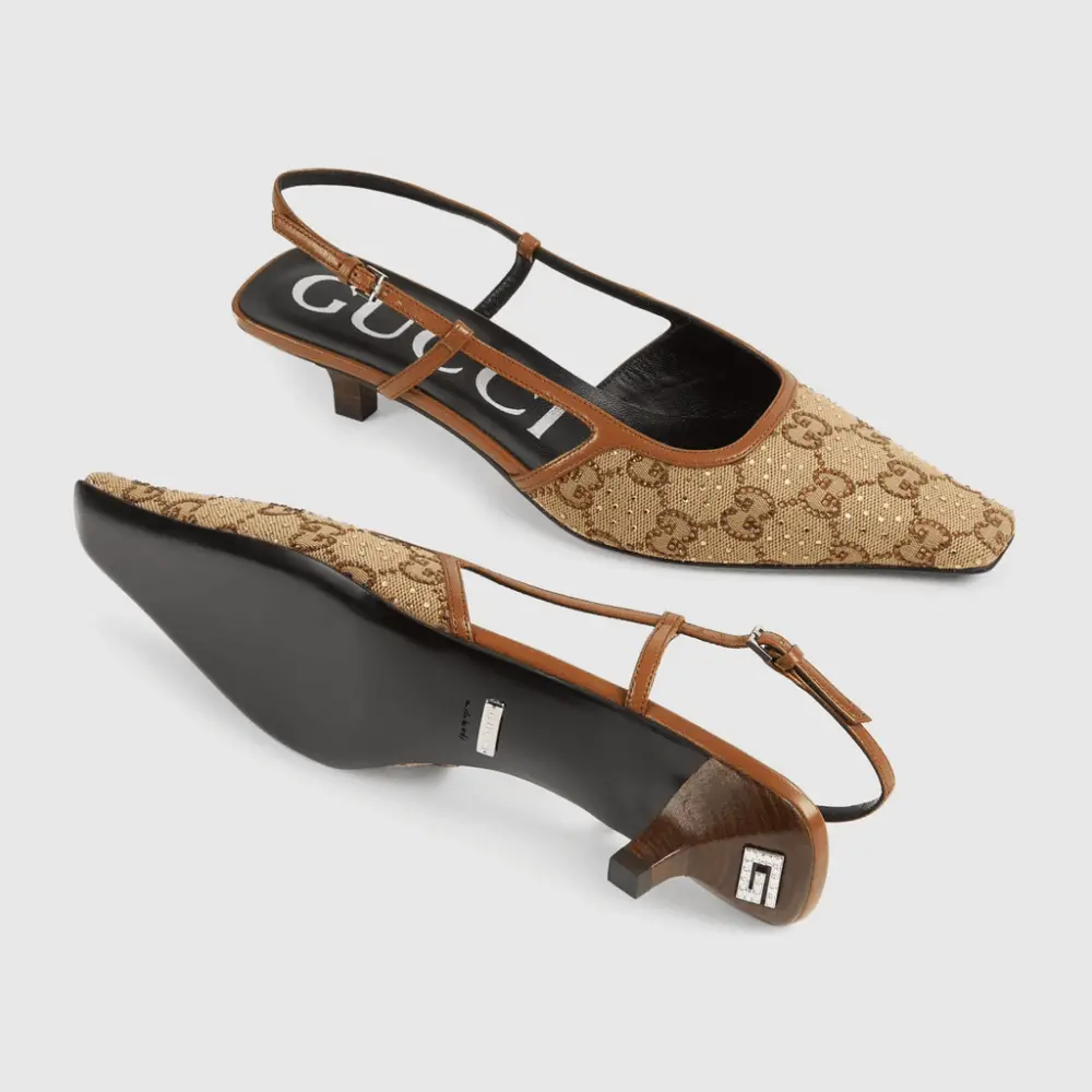 Giày Gucci Gucci Women's GG Slingback Pump 675441-9SF10-2583 - Ảnh 4