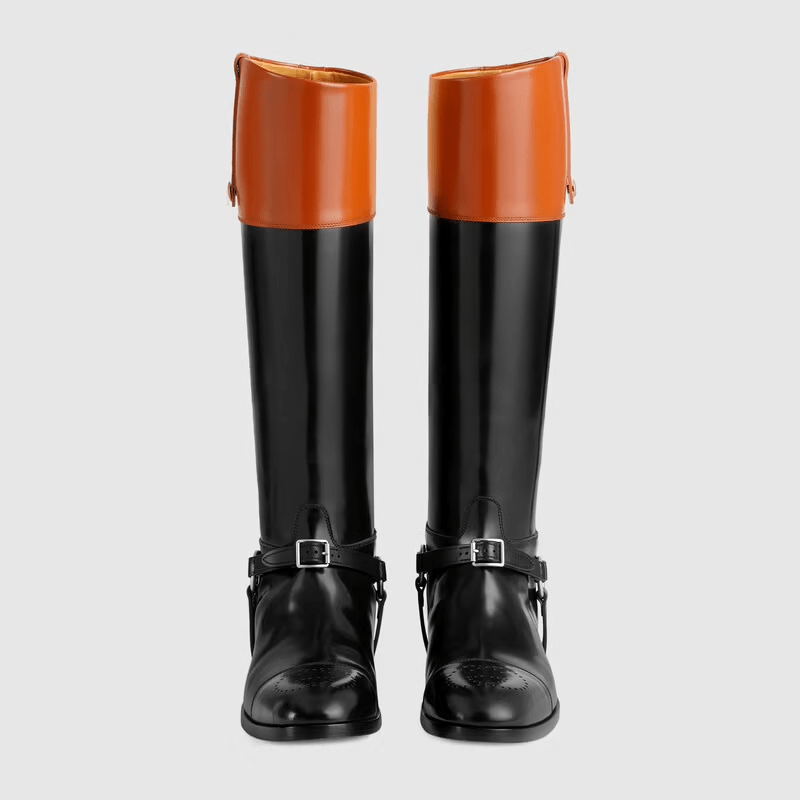 Giày Gucci Knee High Boot With Harness Black 675655-DS8J0-1079 - Ảnh 3