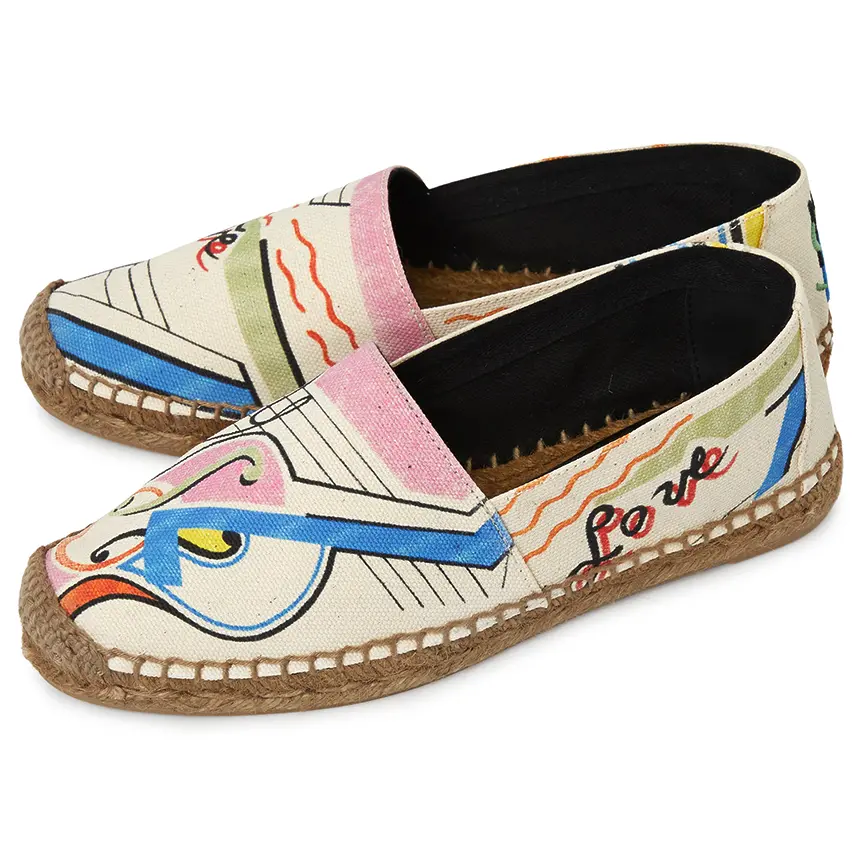 Giày Saint Laurent Love 1980 Espadrilles 'Ivory' 676161-AAAJC-8486 - Ảnh 4