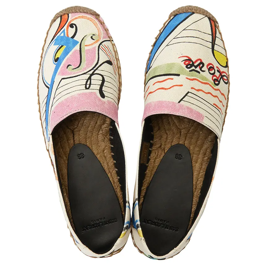 Giày Saint Laurent Love 1980 Espadrilles 'Ivory' 676161-AAAJC-8486 - Ảnh 3