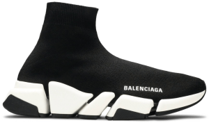 Giày Balenciaga Wmns Speed 2 Trainer Knit 'Black White' 617196 W1702 1015