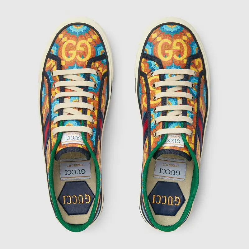 Giày Men's Gucci 100 Tennis 1977 Sneaker 677652-UL920-4060 - Ảnh 3