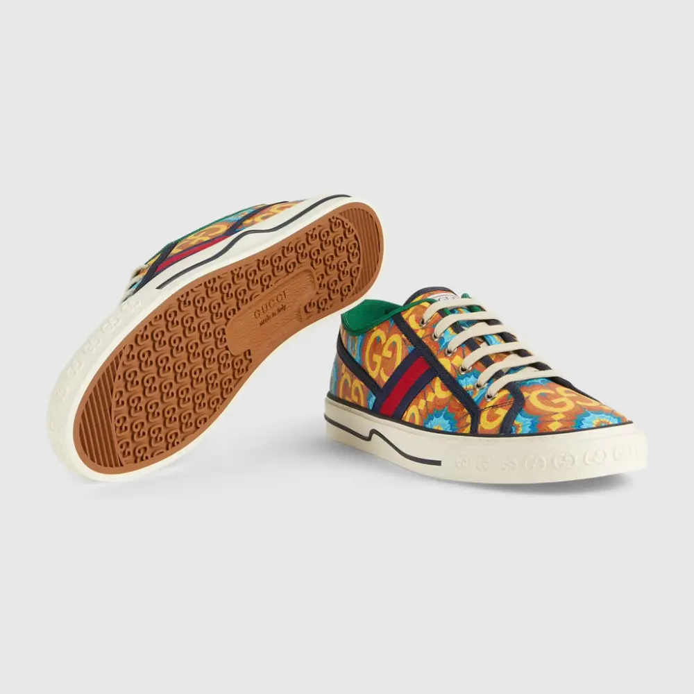 Giày Men's Gucci 100 Tennis 1977 Sneaker 677652-UL920-4060 - Ảnh 4