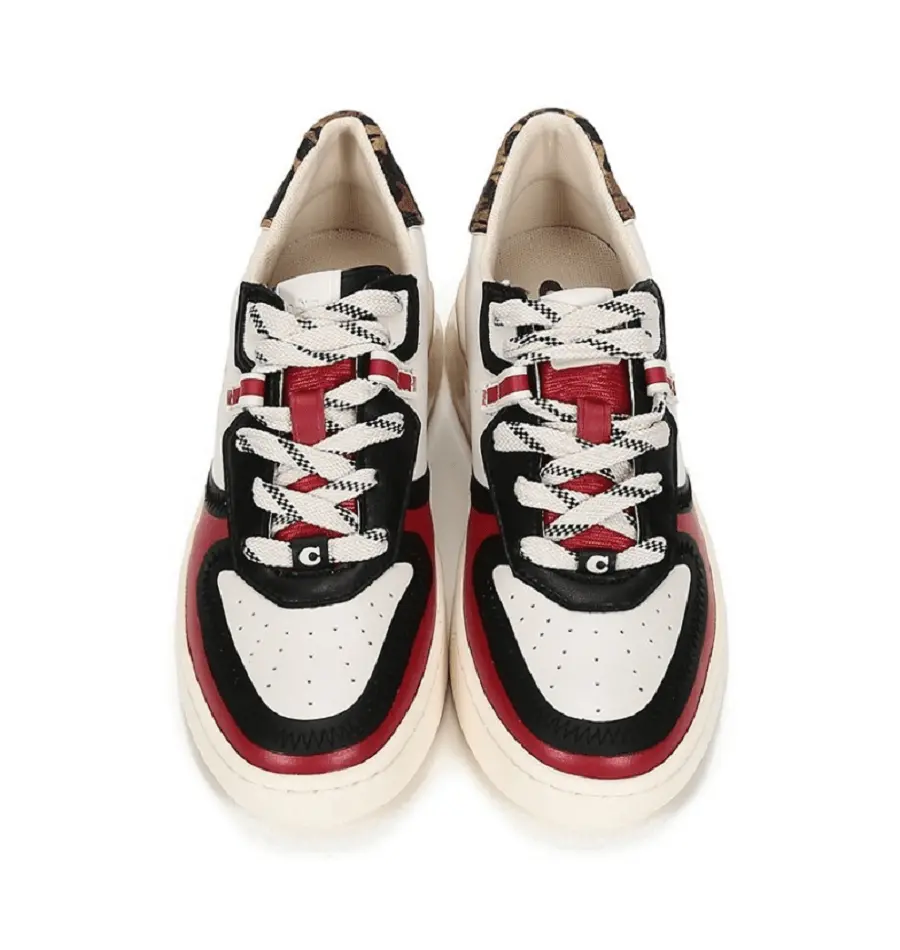 Giày Coach Citysole Court Trainers 'Chalk Electric Red' G5503-RR7 - Ảnh 4