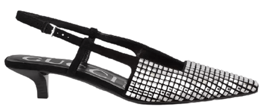 Giày Gucci Women's Slingback Pump with Crystals 679364-C2000-1000