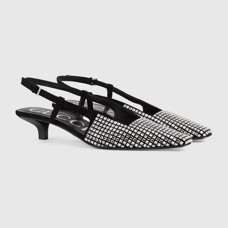 Alternative view of Giày Gucci Women's Slingback Pump with Crystals ‎679364-C2000-1000