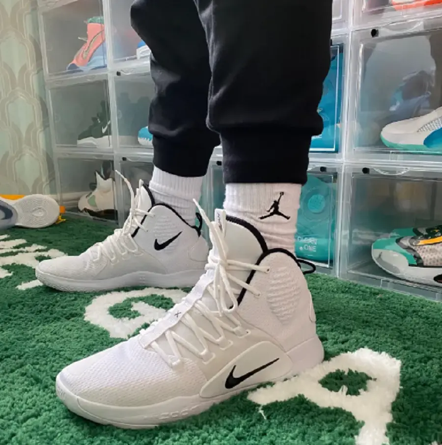 Alternative view of Giày Nike Hyperdunk X 'Black White Mesh' AR0467-100
