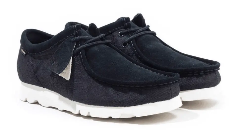Giày Clarks Wallabee Gore-Tex 'Black Canvas' 261-60315 - Ảnh 4