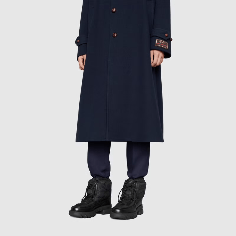 Giày Gucci GG Ankle Boot Black Leather Trim 680888-UF720-1000 - Ảnh 5