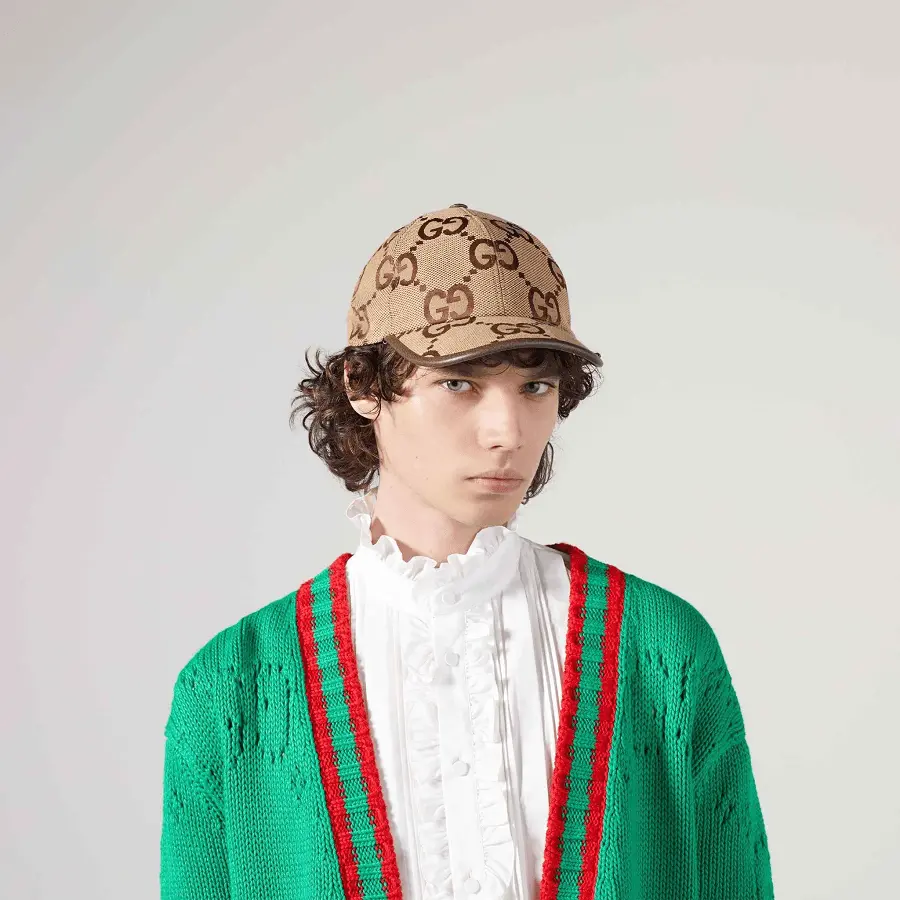 Alternative view of Mũ Gucci Jumbo GG Canvas Baseball 'Brown' 681264-3HAGJ-2564