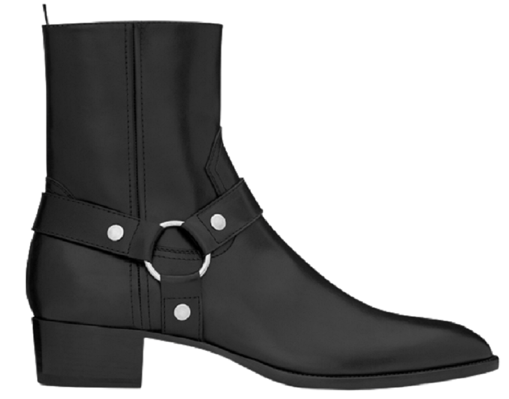 Giày Saint Laurent Wyatt Harness Boots 'Black' 6813311YL001000