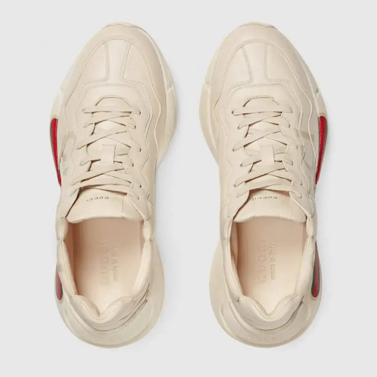 Giày Gucci Wmns Rhyton Leather Sneaker 'Logo' 528892-DRW00-9522 - Ảnh 7