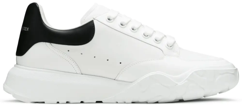 Giày Alexander McQueen Wmns Oversized Court Trainer 'White Black' 633915-WHZ96-9061