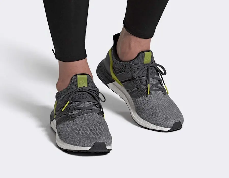 Giày Adidas Ultra Boost 4.0 Grey Black Yellow G54003 - Ảnh 3