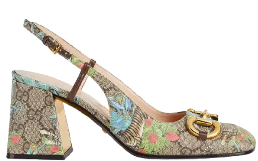 Giày Gucci Tiger Women's Mid-heel Slingback 687580-UUA10-8471