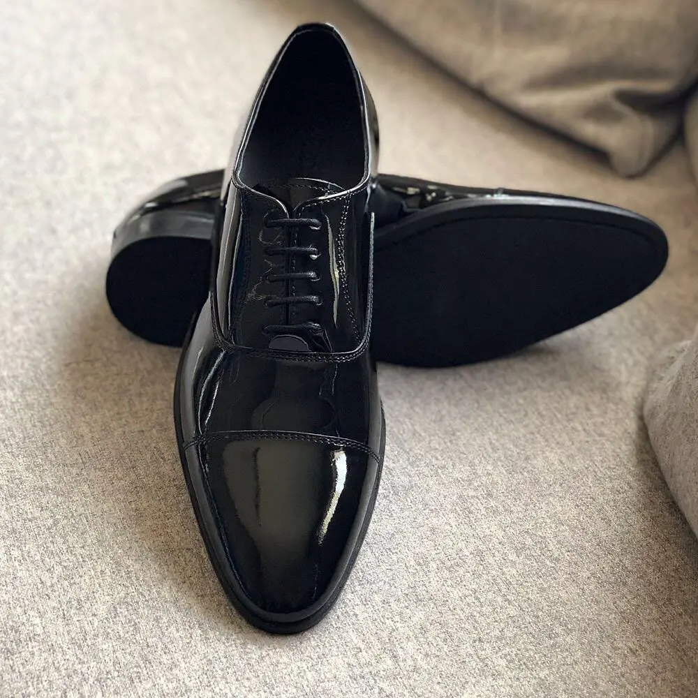 Giày Saint Laurent Adrien Oxford In Patent Leather 'Black' 6702791TV001000 - Ảnh 3