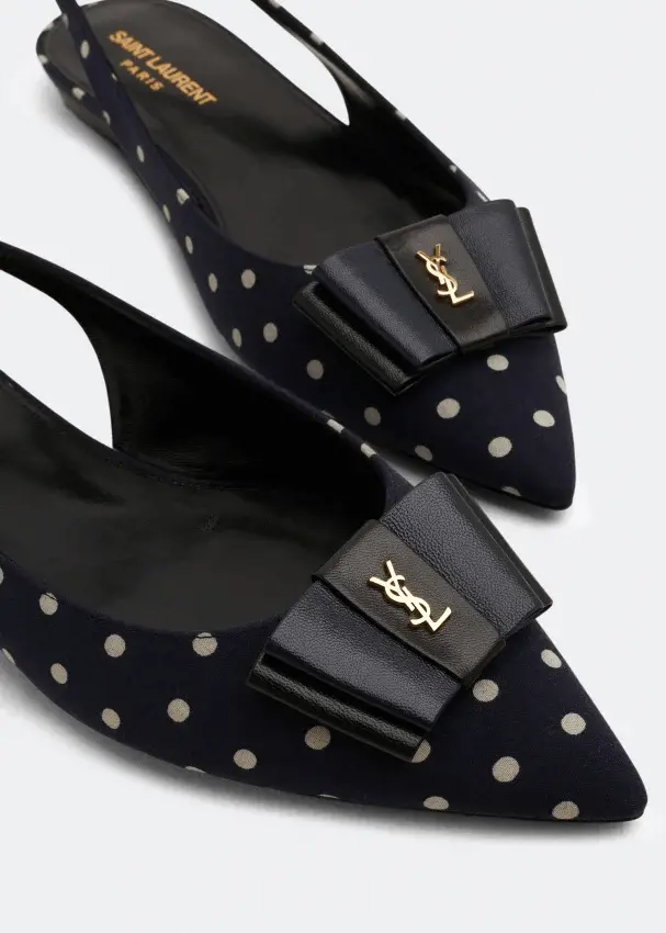Giày Saint Laurent Anaïs Slingback 'Marine' 68887814T404172 - Ảnh 4