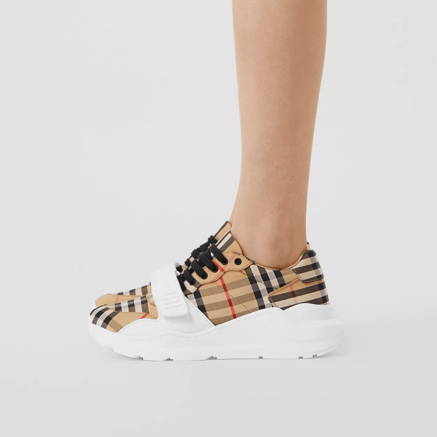 Giày Burberry Vintage Check Cotton 'Beige' 80497451 - Ảnh 2